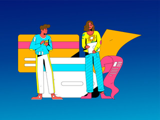 Internet finance and wealth management investment flat vector concept operation hand drawn illustration
