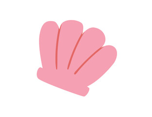 Concept Fish sea ocean fauna. This illustration is a flat, vector, cartoon-style design of an ocean shellfish. Vector illustration.