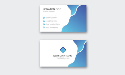  New Creative  Corporate White minimal  Business Card design Template