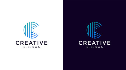 Colorful Letter C logo design for various types of businesses and company