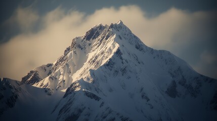 Obraz premium Snowy Mountain Peak