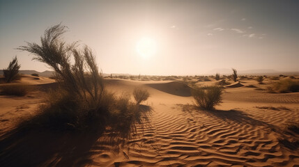 Obraz premium Desert, Generative AI, Illustration