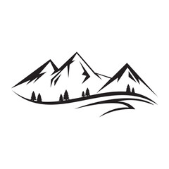 mountain icon logo vector