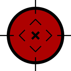 Crosshair, gun sight vector icon.