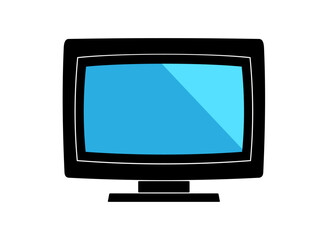 monitor computer icon on the white background Vector Illustration