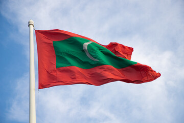 flag of Maldives in Male