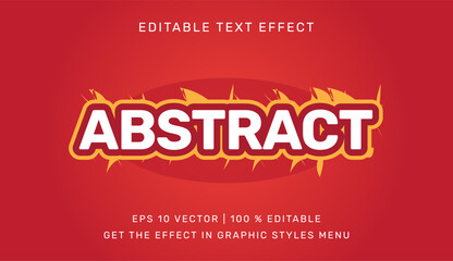 Fototapeta na wymiar Vector illustration of Abstract editable text effect template