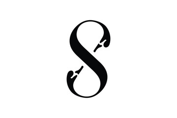 S latter and swan elegant creative modern eye catchy icon logo design vector stock © maryam