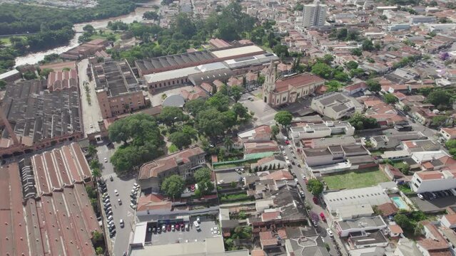 Salto, S&atilde;o Paulo/Brazil - Circa February 2023: Aerial view of Salto	