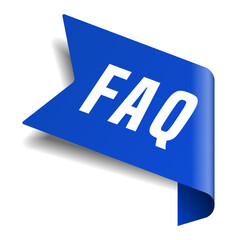 Colorful vector flat design banner faq. This sign is well adapted for web design.
