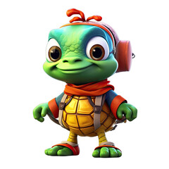 Fototapeta premium Turtle Illustration on transparent background. Generative AI