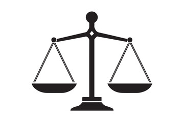 Justice Icon. Vector Illustration of a Lawyer's Scale for Legal Justice Sign	
