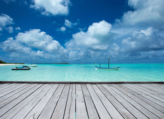 beautiful beach and tropical sea