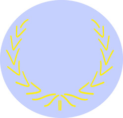 Obraz premium blue and yellow ceremonial frame