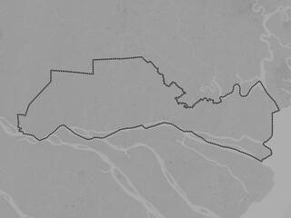 Tien Giang, Vietnam. Grayscale. No legend