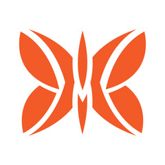 Butterfly flat icon logo vector.
