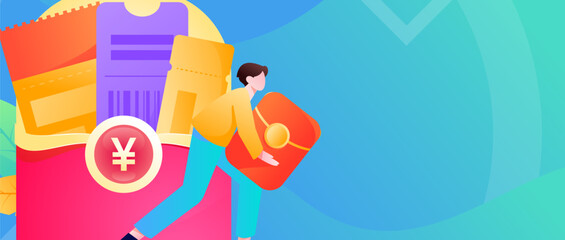 Internet finance and wealth management investment flat vector concept operation hand drawn illustration
