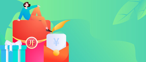 Internet finance and wealth management investment flat vector concept operation hand drawn illustration
