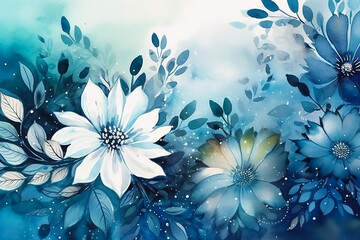 Fototapeta na wymiar Beautiful hand-drawn watercolor flower bouquets isolated white background