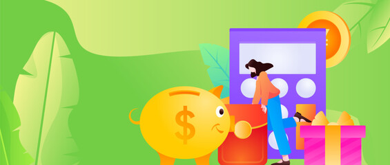 Internet finance and wealth management investment flat vector concept operation hand drawn illustration
