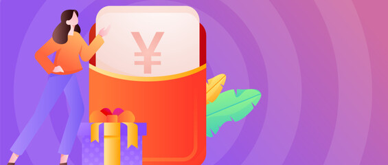 Internet finance and wealth management investment flat vector concept operation hand drawn illustration
