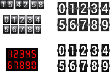 Countdown numbers flip counter.