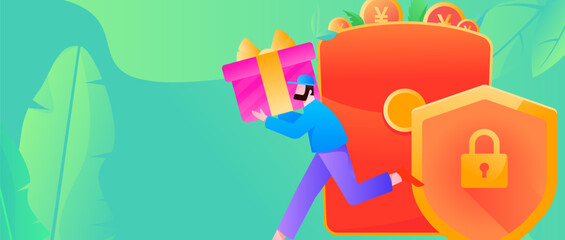 Internet finance and wealth management investment flat vector concept operation hand drawn illustration
