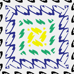 Vector geometric ornament in ethnic style. Seamless pattern with  abstract shapes, repeat tiles. Repeating pattern for decor, textile and fabric.