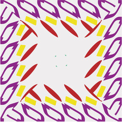 Vector geometric ornament in ethnic style. Seamless pattern with  abstract shapes, repeat tiles. Repeating pattern for decor, textile and fabric.