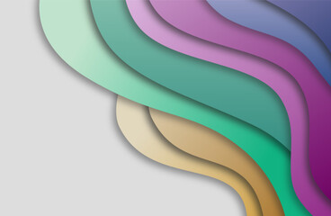 Abstract wavy shapes vector illustration