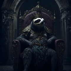 Sloth king on his throne