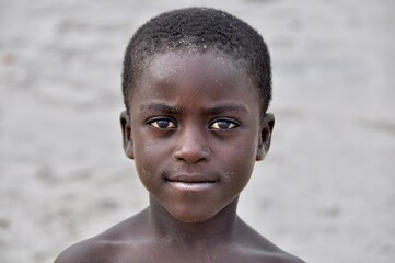 Portrait of a handsome, african guy