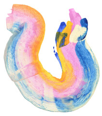 Hand crafted 3d tube modern wave split paint splash colourful lines stripe abstract texture background liquid shape marble watercolor  