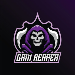 grim reaper logo design esport team