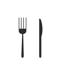 Folk and knife vector icon