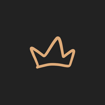 playful crown king mobius unlimited logo vector icon illustration