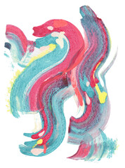 Hand crafted 3d tube modern wave split paint splash colourful lines stripe abstract texture background liquid shape marble watercolor 