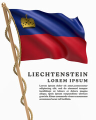 White Backround Flag Of LIECHTENSTEIN