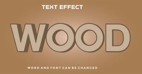 Wood editable text effect