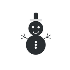 Snow man vector icon