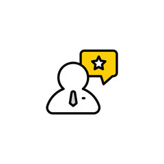 Feedback icon design with white background stock illustration