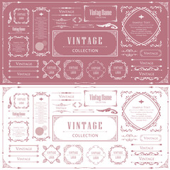 オシャレなフレーム。デザインテンプレート。ゴージャスな額のセット。	
