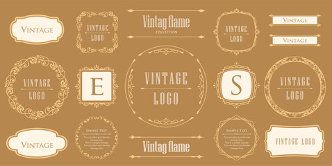 オシャレなフレーム。デザインテンプレート。ゴージャスな額のセット。	
