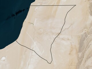 Laayoune-Sakia El Hamra, Western Sahara. Low-res satellite. No legend