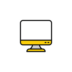 LCD icon design with white background stock illustration