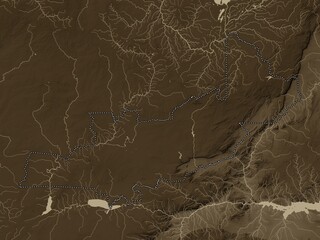 Central, Zambia. Sepia. No legend