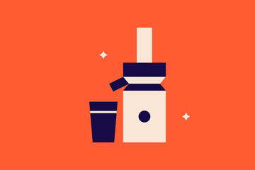 juicer in flat style design. Vector illustration.