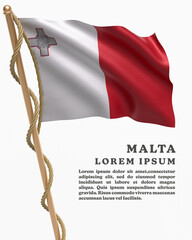 White Backround Flag Of MALTA