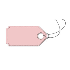 Price tag for clothes on empty background. Vector illustration. Colorful tag for sale and shop