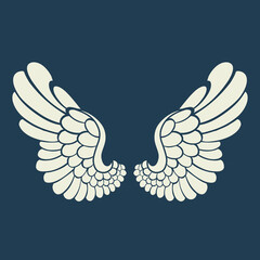 Vector white angel wings design
